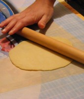 roll the dough into very thin circles